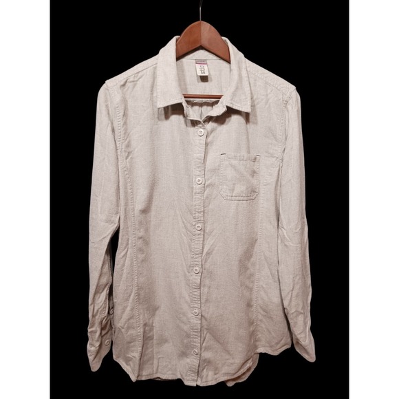 Stio Tops - Stio Womens Striped Long Sleeve Button Up Shirt XL Cotton